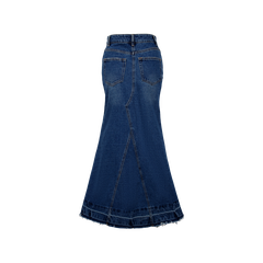 Flared Maxi Denim Skirt