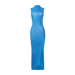 Highneck TieDye Effect Body Dress