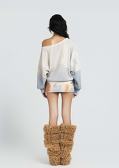 MAP Knit Batwing Sleeve Mini Dress