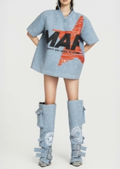 MAP Faux Oversized Top