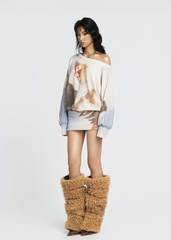 MAP Knit Batwing Sleeve Mini Dress