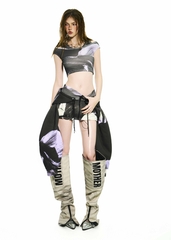 BONG Purple Blooms 2 in 1 Hoodie Skirt