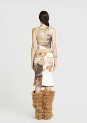 MAP Face Printed Cropped Top