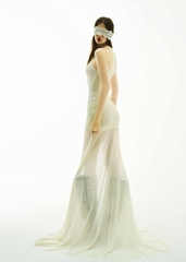 BONG Lace Wrapped Hips Split Dress