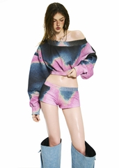 BONG Printed Cropped Sweater