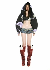 BONG Purple Blooms 2 in 1 Hoodie Skirt