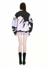 BONG Purple Blooms Hoodie Split Dress