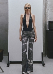 RAW Stars Printed Deep V Neck Bodysuit