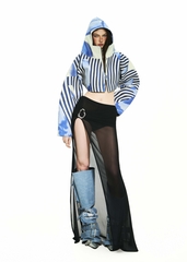 BONG Striped And Dots Oversized Jacket