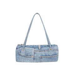 Recycled Denim Baguette Bag