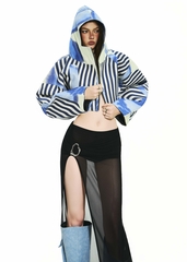 BONG Striped And Dots Oversized Jacket