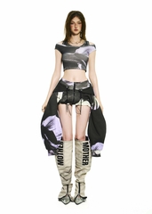 BONG Purple Blooms 2 in 1 Hoodie Skirt