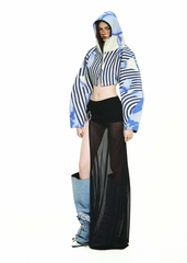 BONG Split Mesh Maxi Skirt