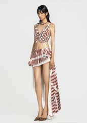 MAP Striped Cropped Gilet