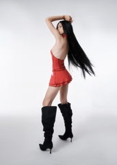 BB Punch Needle Halter Neck Dress