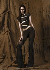 Mother Ruffle Flared Long Pants