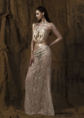 Mother See Through Maxi Skirt