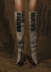 Mother Scratches Printed Cover Boots
