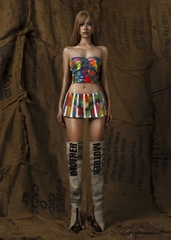 Mother 3D Handmade Painted Pattern Corset