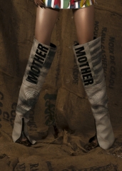 Mother Scratches Printed Cover Boots