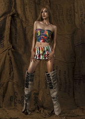 Mother 3D Handmade Painted Pattern Corset