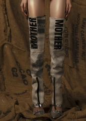 Mother Scratches Printed Cover Boots