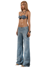 POP Painted Flared Denim Pants