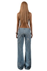 POP Painted Flared Denim Pants