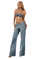 POP Painted Flared Denim Pants