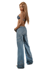 POP Painted Flared Denim Pants