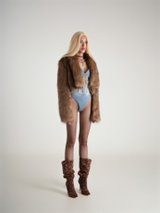 Error Cropped Fur Jacket