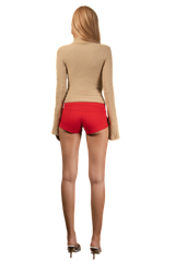 POP Embroidered Turtle Neck Mohair Sweater