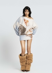 MAP Knit Batwing Sleeve Mini Dress