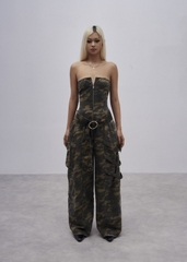 CAMO - Wide Leg Tube Jumpsuit