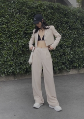 Pleated Wide Leg Trousers
