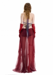 SG.S Printed Maxi Fishtail Dress