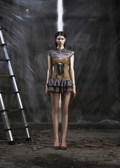 NONE Hoodie Corset Dress