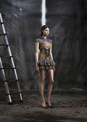 NONE Hoodie Corset Dress