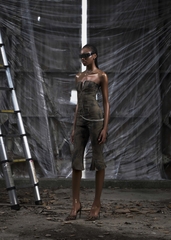 NONE Strapless Flared Jumpsuit
