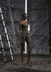 NONE Strapless Flared Jumpsuit