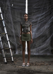 NONE Raglag Mesh Top