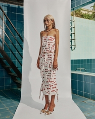 BAE Printed Strapless Top