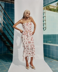 BAE Printed Strapless Top