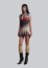 IUNU Printed Tennis Mini Dress
