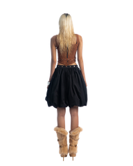 Puzzle Black Balloon Parachute Skirt