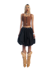 Puzzle Black Balloon Parachute Skirt