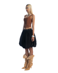 Puzzle Brown Belted Corset