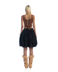 Puzzle Black Balloon Parachute Skirt