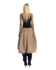 Puzzle Mesh Tank Bubble Midi Dress