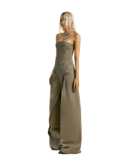 Puzzle Double Breasted Strapless Jumpsuit